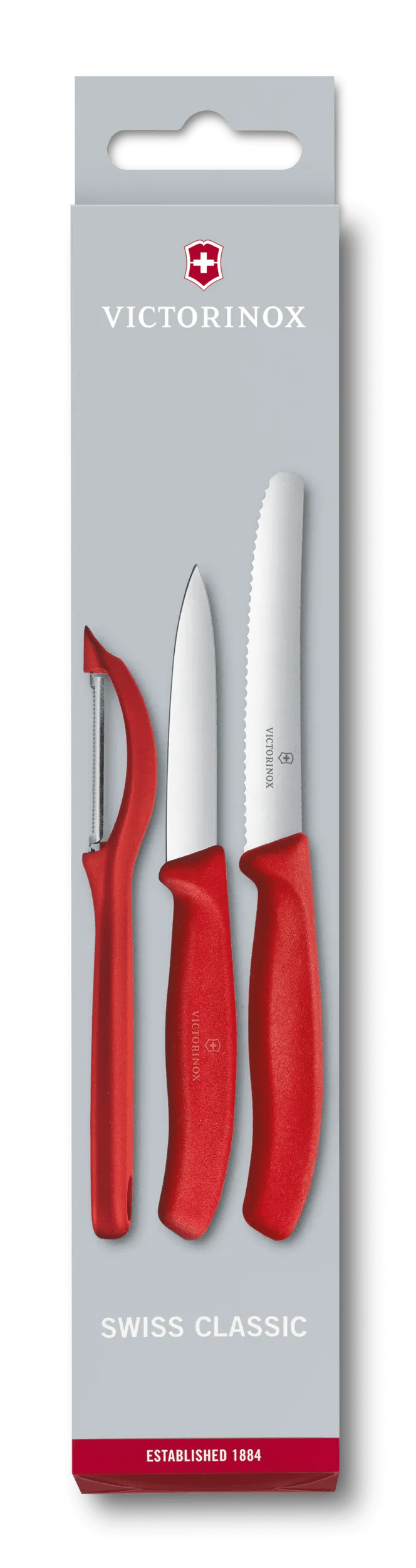 Swiss Classic Paring Knife Set with Peeler, 3 Pieces-6.7111.31