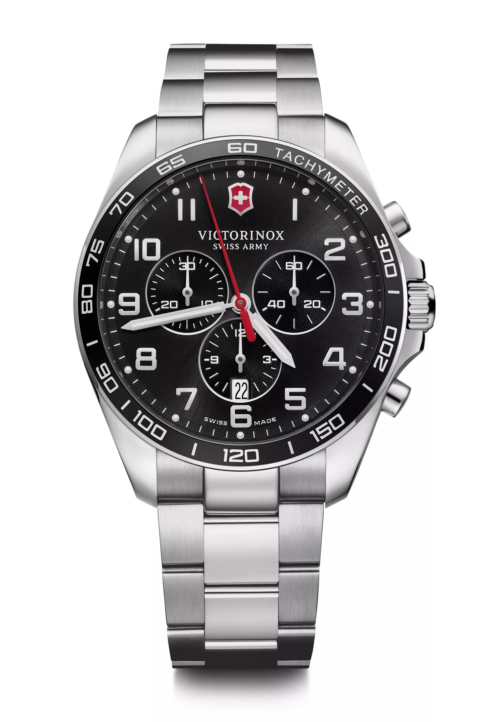 値下げ 稼動★ビクトリノックス クロノクラシック QZ腕時計 革ベルト新品商品名VICTO