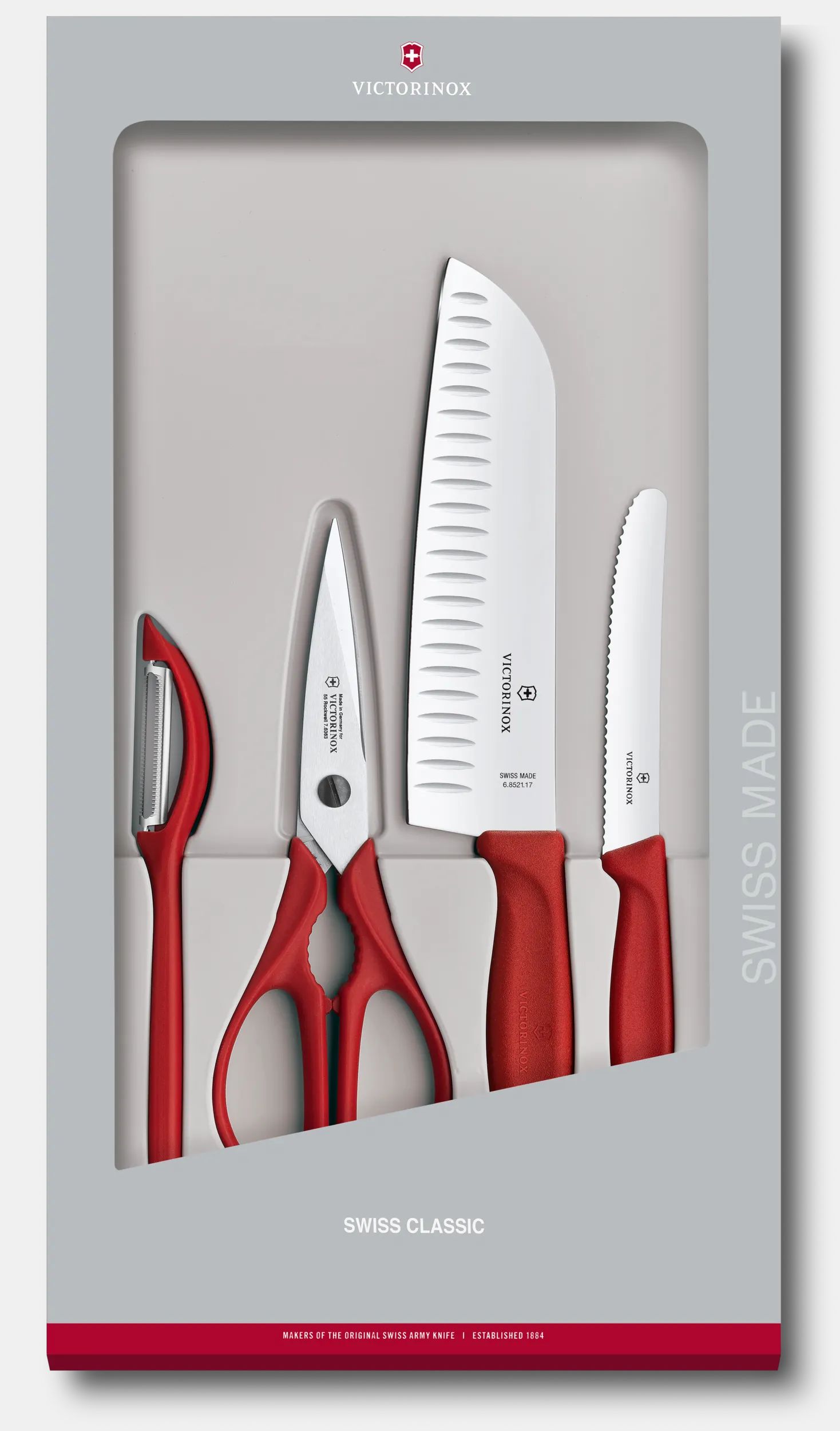 Victorinox Swiss Classic Kitchen Set 4 pieces in Red 6.7131.4G