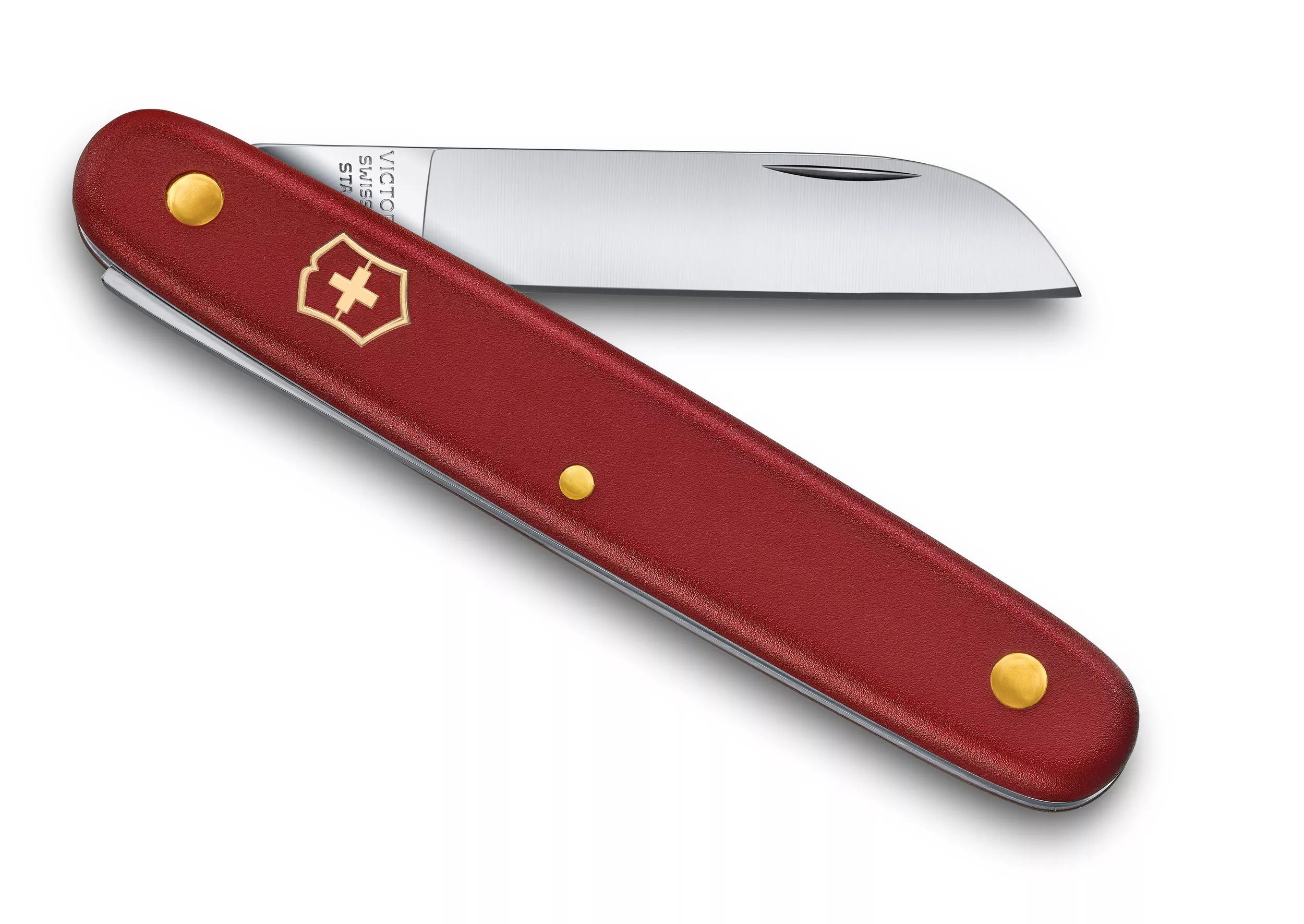 Victorinox Floral Knife Left-handed in red - 3.9450.B1
