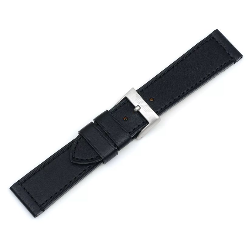 Infantry Chrono - Black Leather Strap with buckle - 23 mm-002093