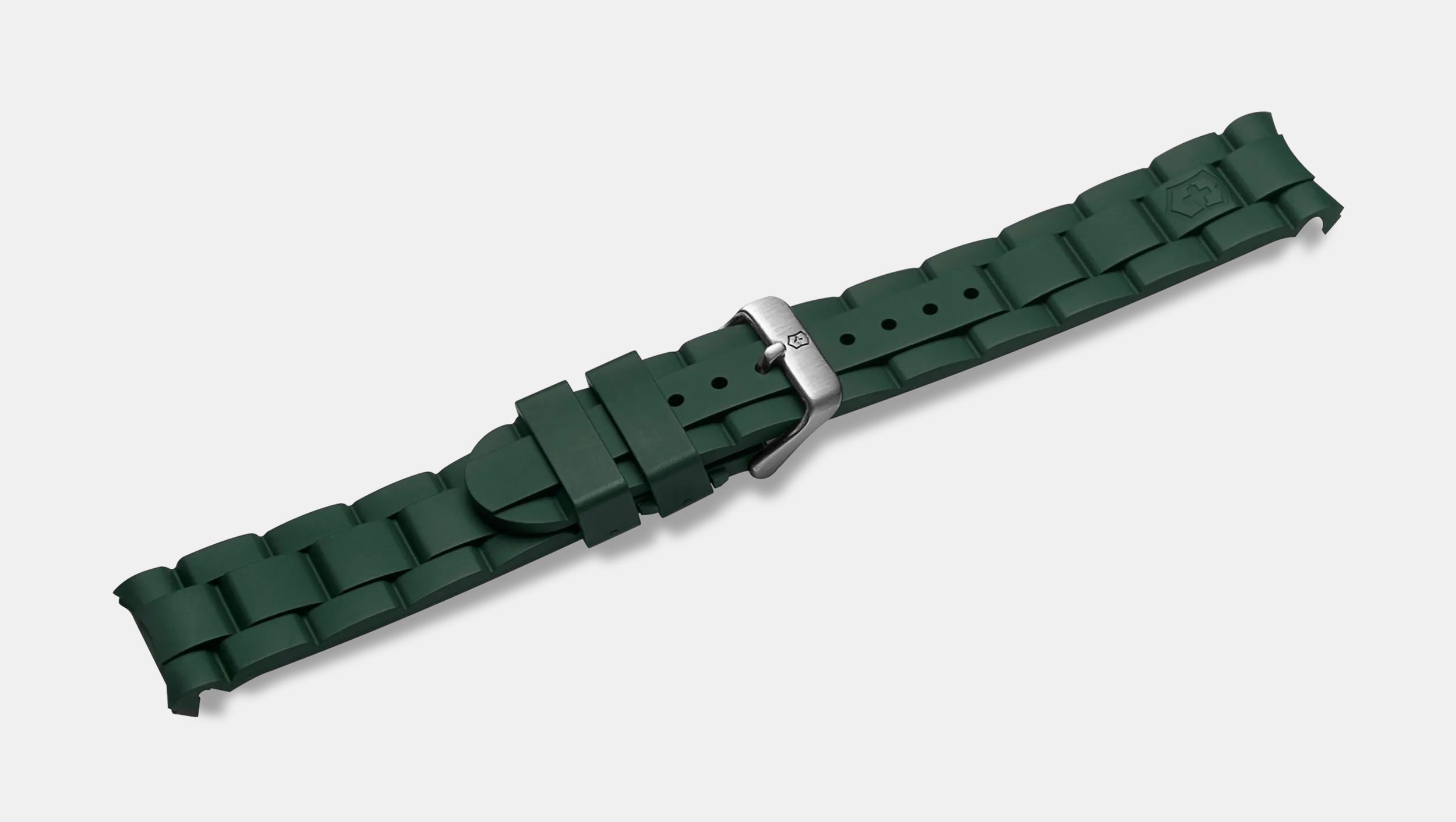 Victorinox Green rubber strap with buckle in Green rubber strap with buckle 004794
