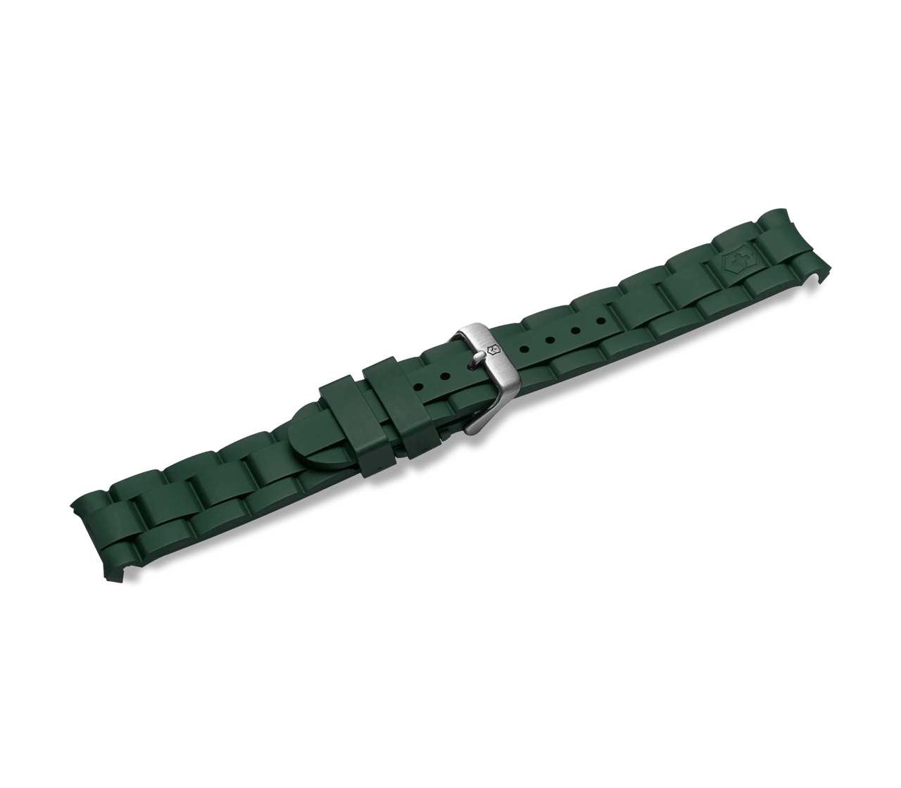 Green rubber strap with buckle - null