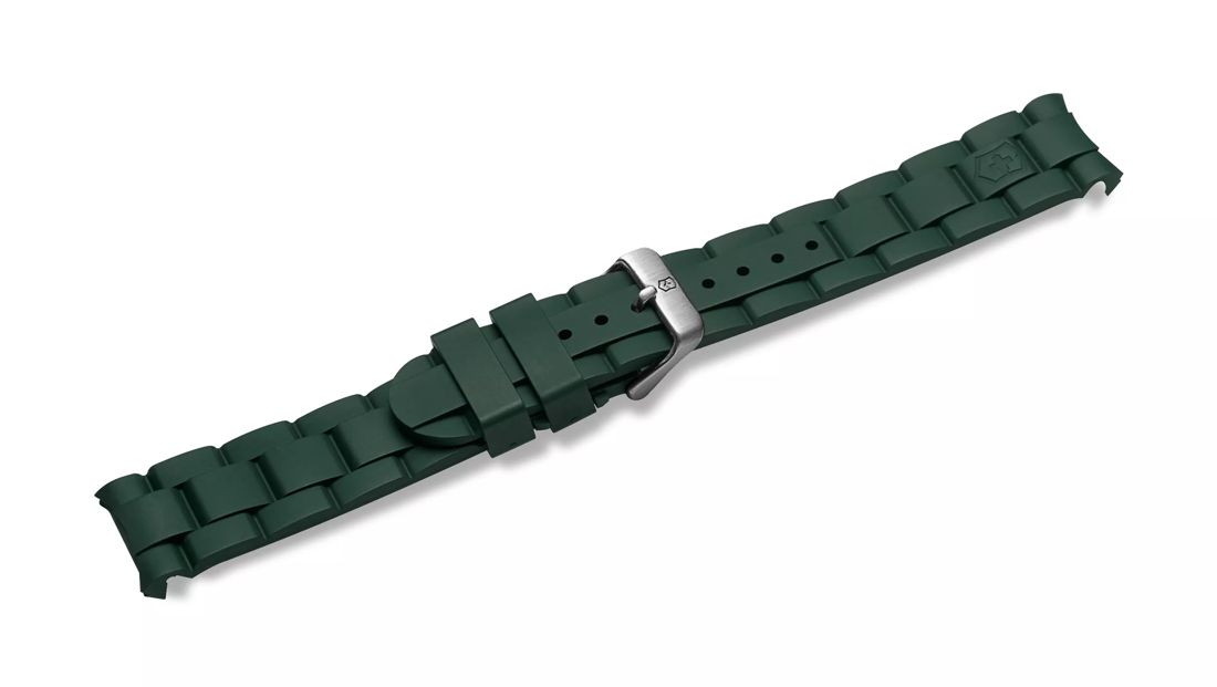 Green rubber strap with buckle-004794