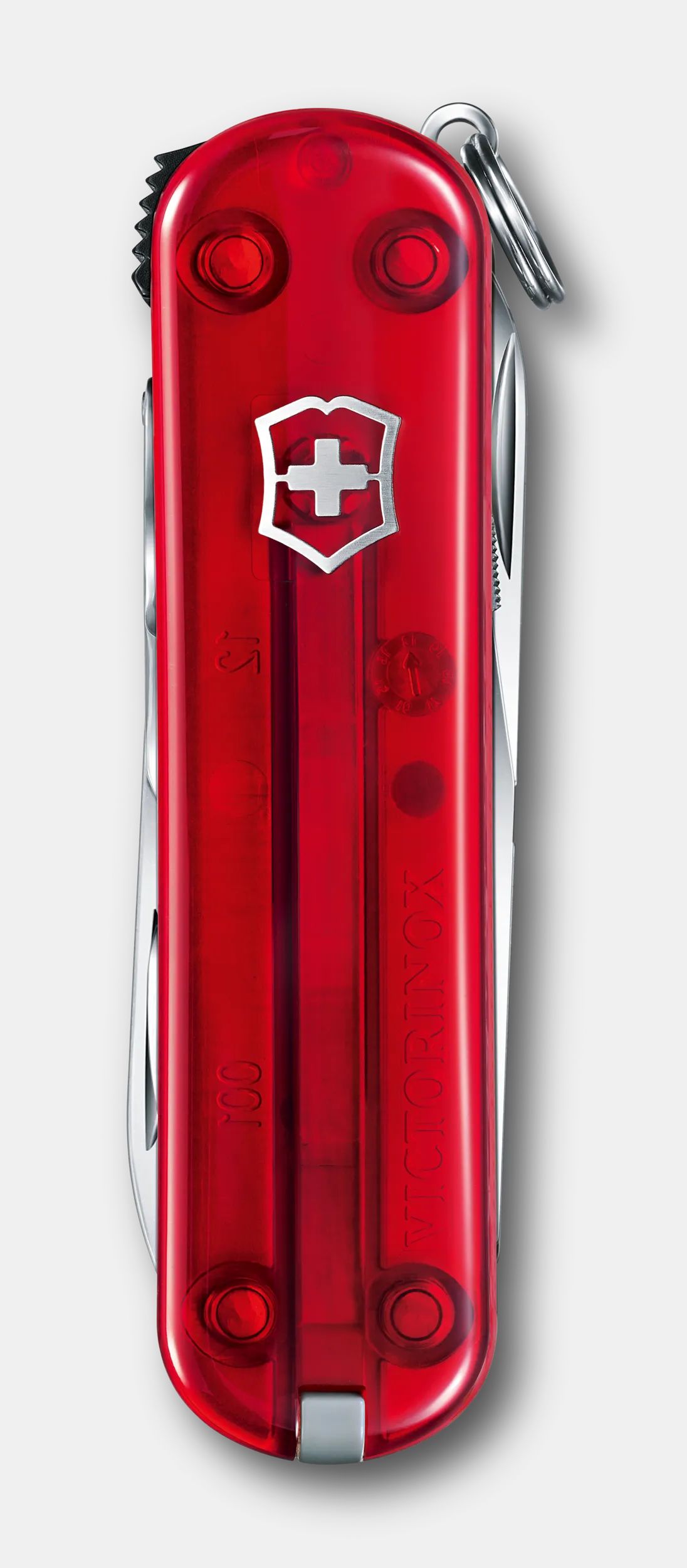 Victorinox Nail Clip 580 in red transparent 0.6463.T