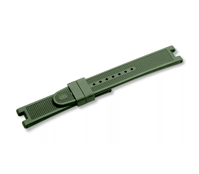 Night Vision Black Ice PVD - Green Rubber Strap with buckle - 21 mm-004759