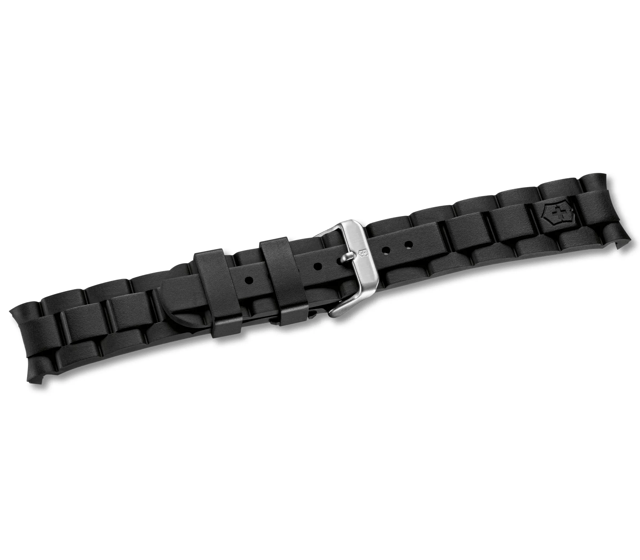 Black rubber strap with buckle-004229