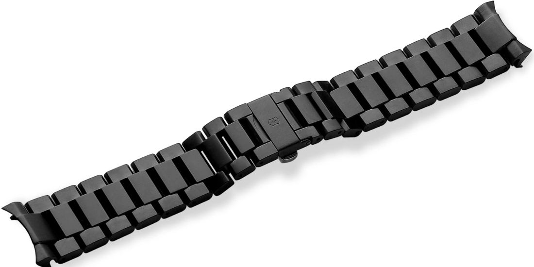 Alpnach - Black PVD Stainless Steel Bracelet with clasp - 24 mm-004683