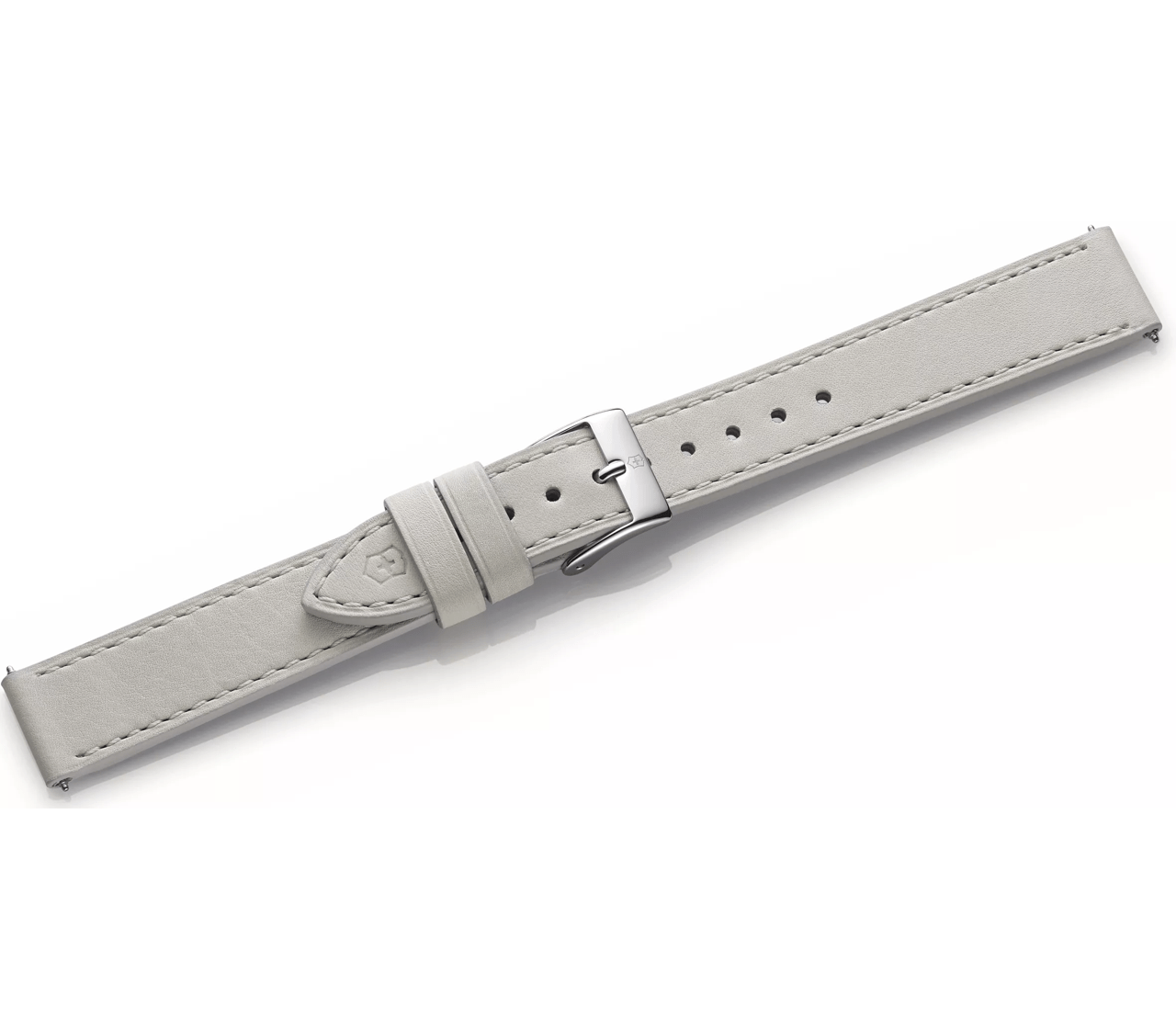 Grey leather strap with buckle - null