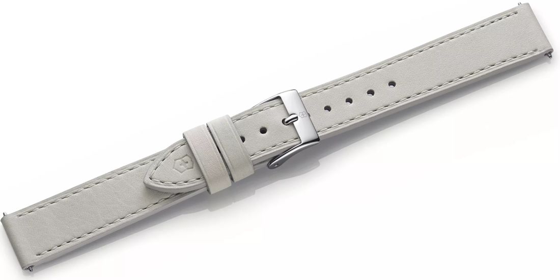 Grey leather strap with buckle-004999