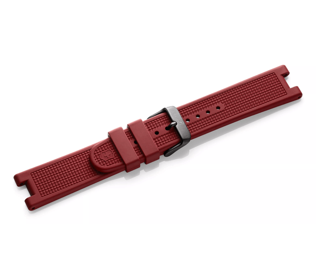 Red rubber strap with buckle-005177