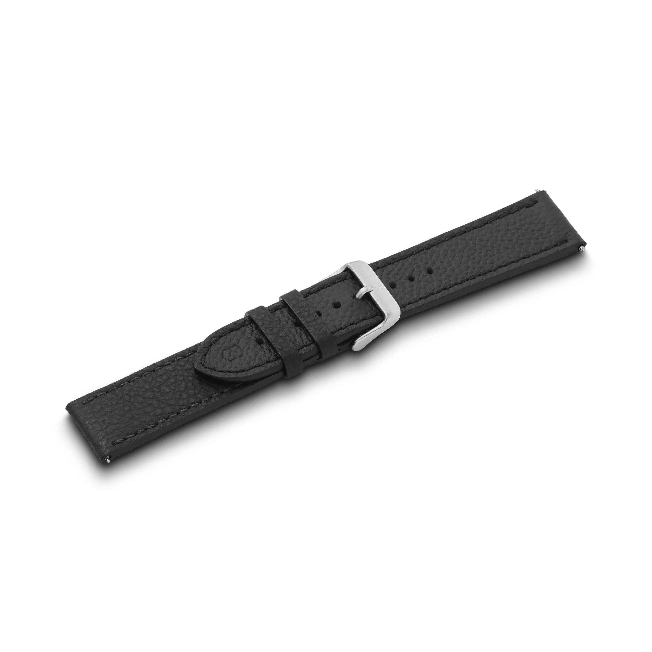Victorinox Leather strap black with buckle in Leather strap black