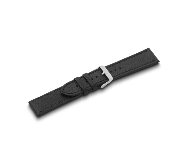 Leather strap black with buckle-005544.1