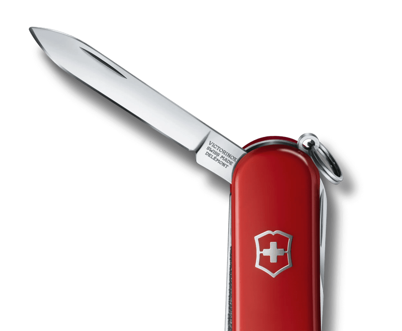 Victorinox Executive 81, Coltellino svizzero piccolo (7 funzioni, forbici,  pinzette, lima per unghie), rosso