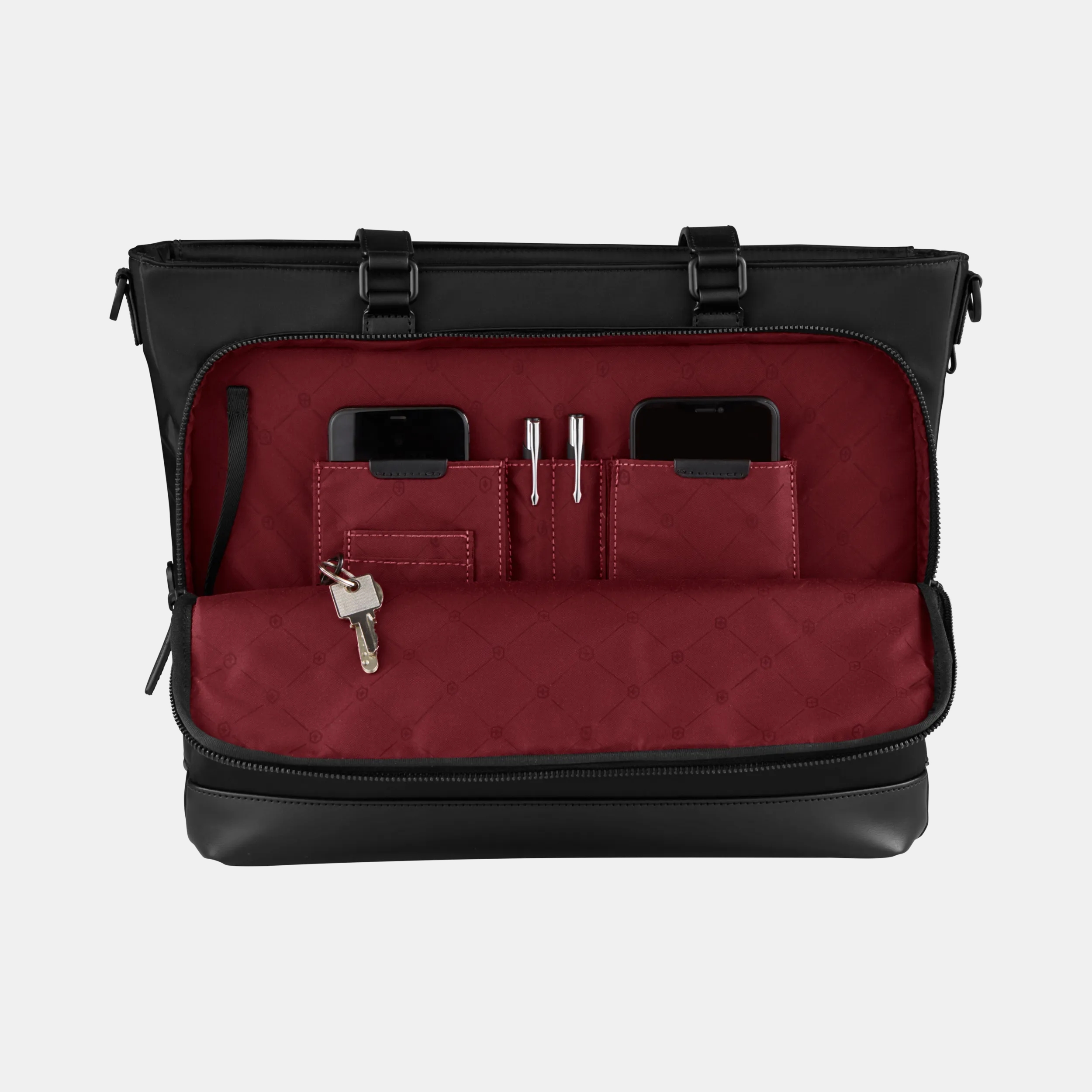 VICTORINOX トートバッグ ナイロンレザー 革 本革　ブラック　未使用品 VICTORINOX 最大55% 10/26まで ビクトリノックス アロックスネロ