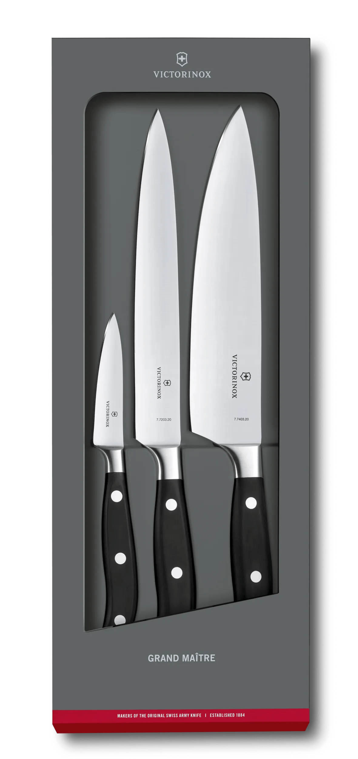 Cuchillo para chef forjado Grand Maître color Negro. Hoja 25 cm. Victorinox