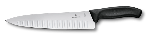 Victorinox Swiss Classic Chef's Knife, fluted edge in Black Victorinox Swiss Classic Chef's Knife, fluted edge in Black
