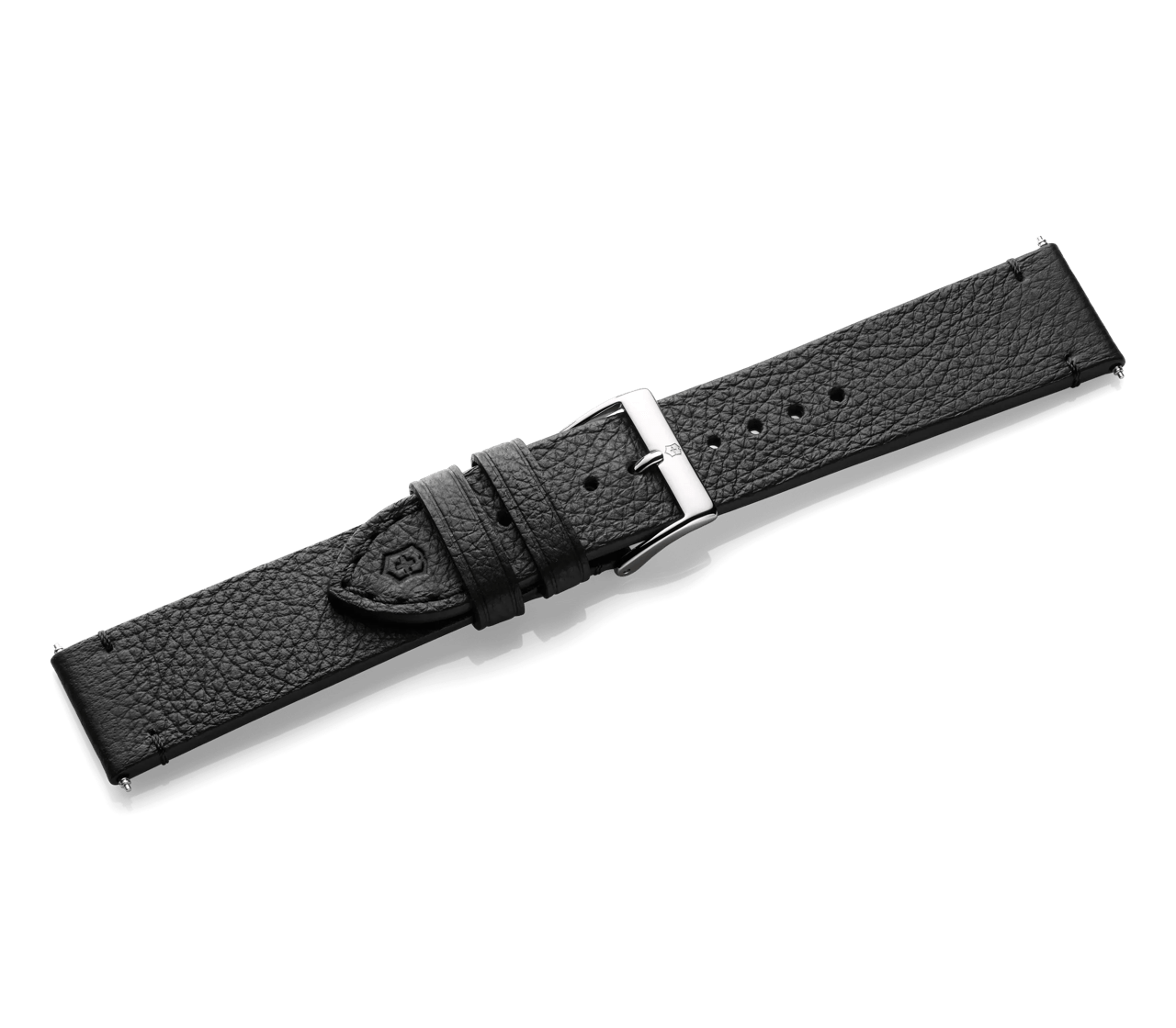 Black leather strap with buckle - null