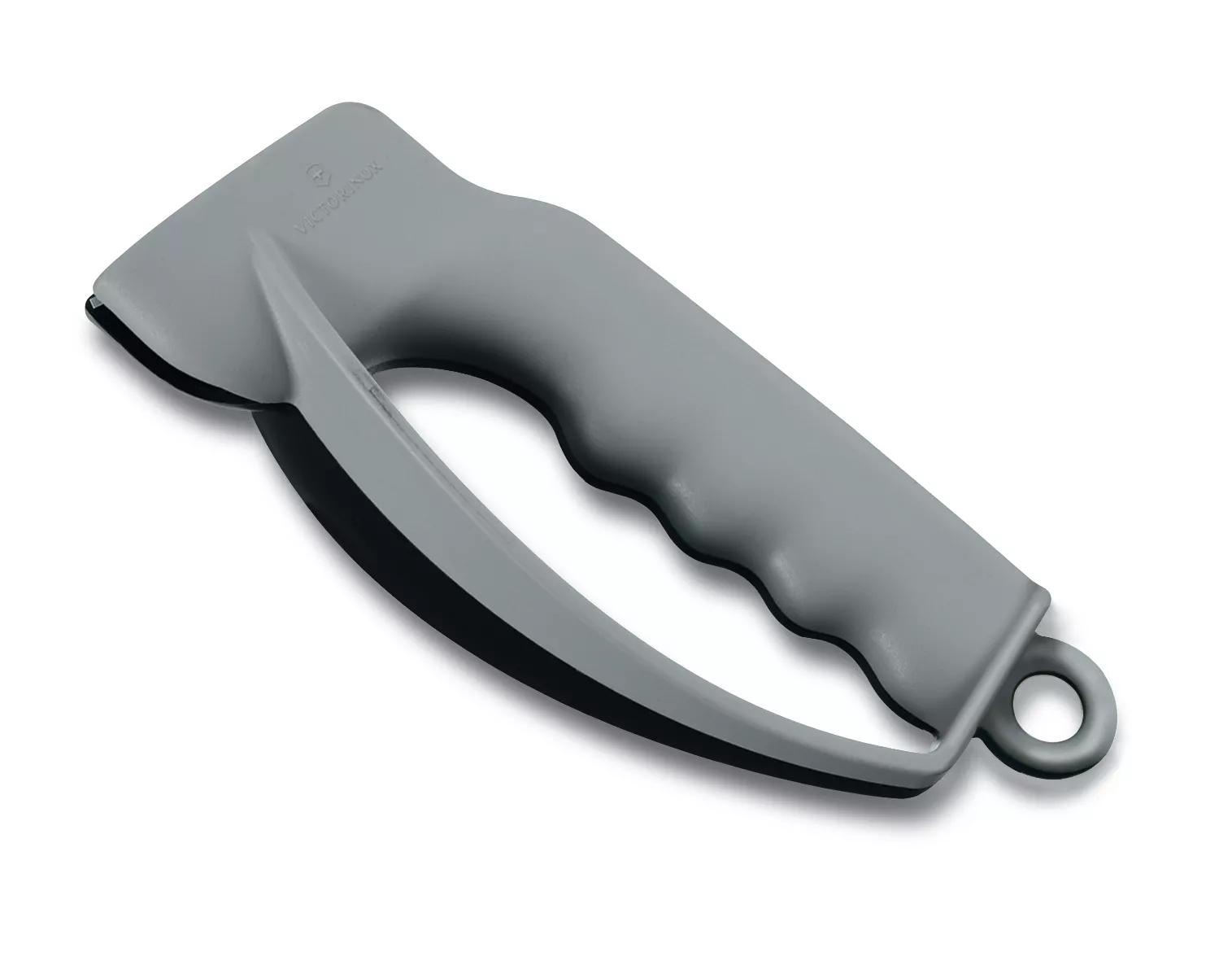 Smith's 50097 Afilador de cuchillos eléctrico compacto | Blanco y gris |  Afilador de cuchillos de cocina de 2 etapas | Eléctrico y manual | Guía de