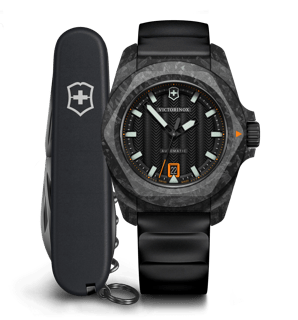 Black swiss army watch best sale