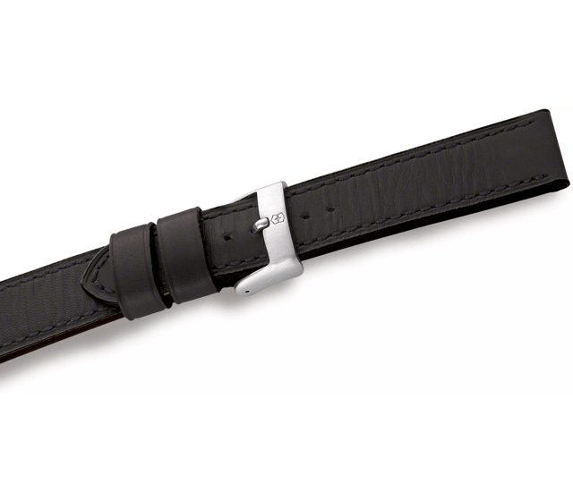 Chrono Classic - Black Leather Strap with Black Stitch with buckle - 21 mm - null