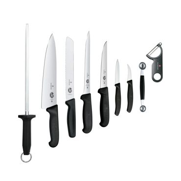 Victorinox Cuchillo de chef Fibrox Pro de 10 pulgadas, color negro