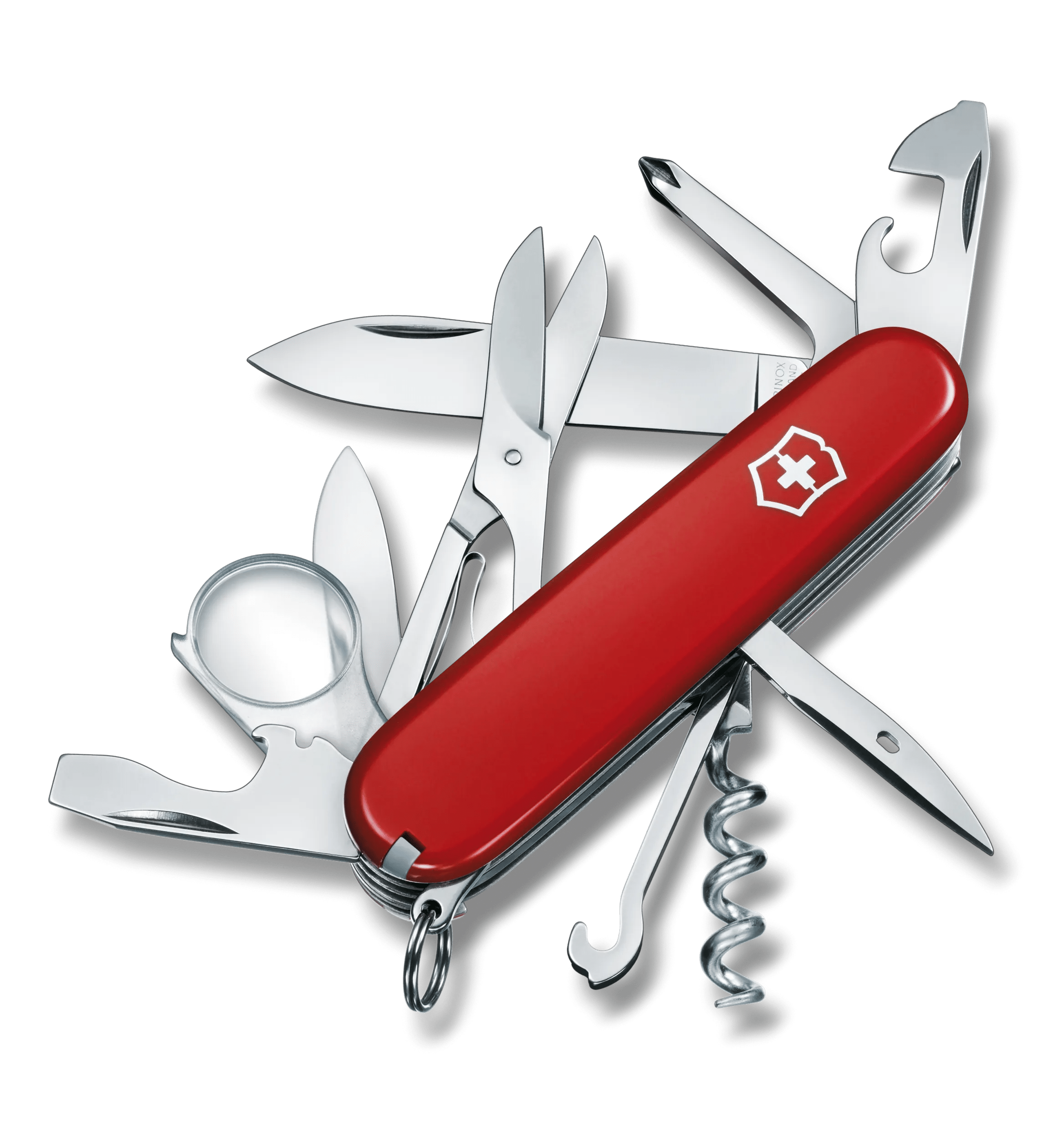 Victorinox Huntsman Swiss Army Knife, 15 Function Red Pocket Knife 