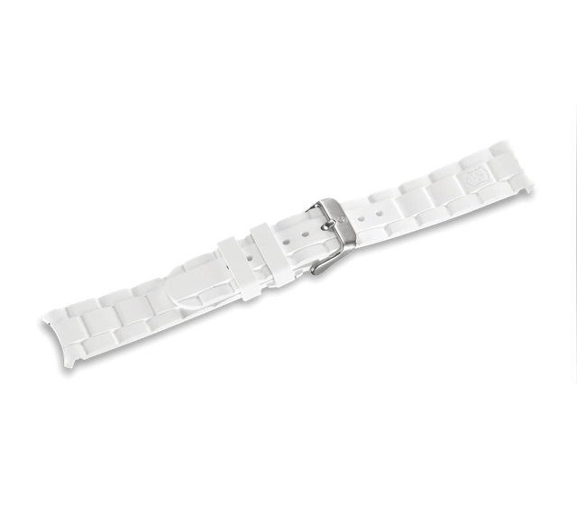 White rubber strap with buckle-004317