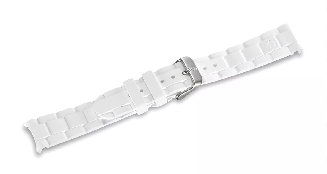 White rubber strap with buckle-004317