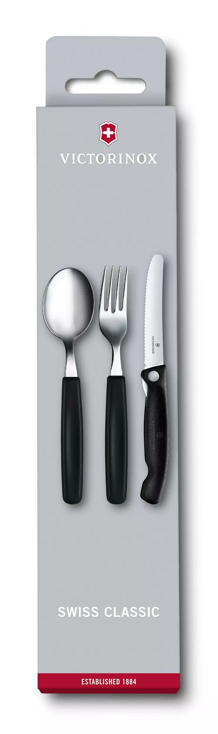 Set Swiss Classic con coltello per verdure, forchetta e cucchiaio - 6.7192.F3