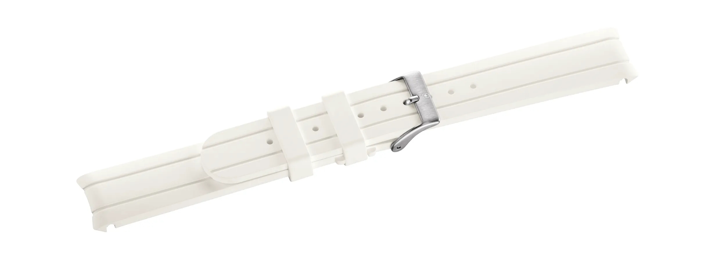 Officer's - White Rubber Strap with Buckle - 004001