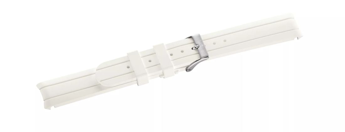 Officer's - White Rubber Strap with Buckle-004001