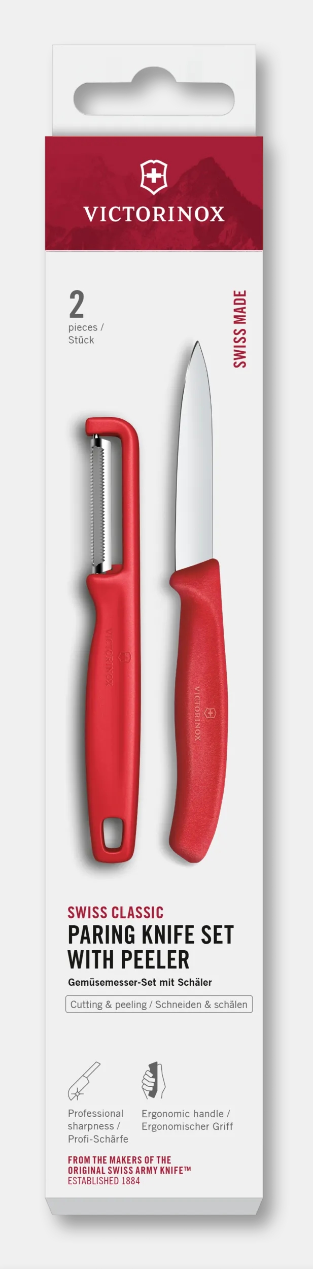 Swiss Classic Paring Knife Set with I-Peeler, 2 Pieces - 6.7111.21C1