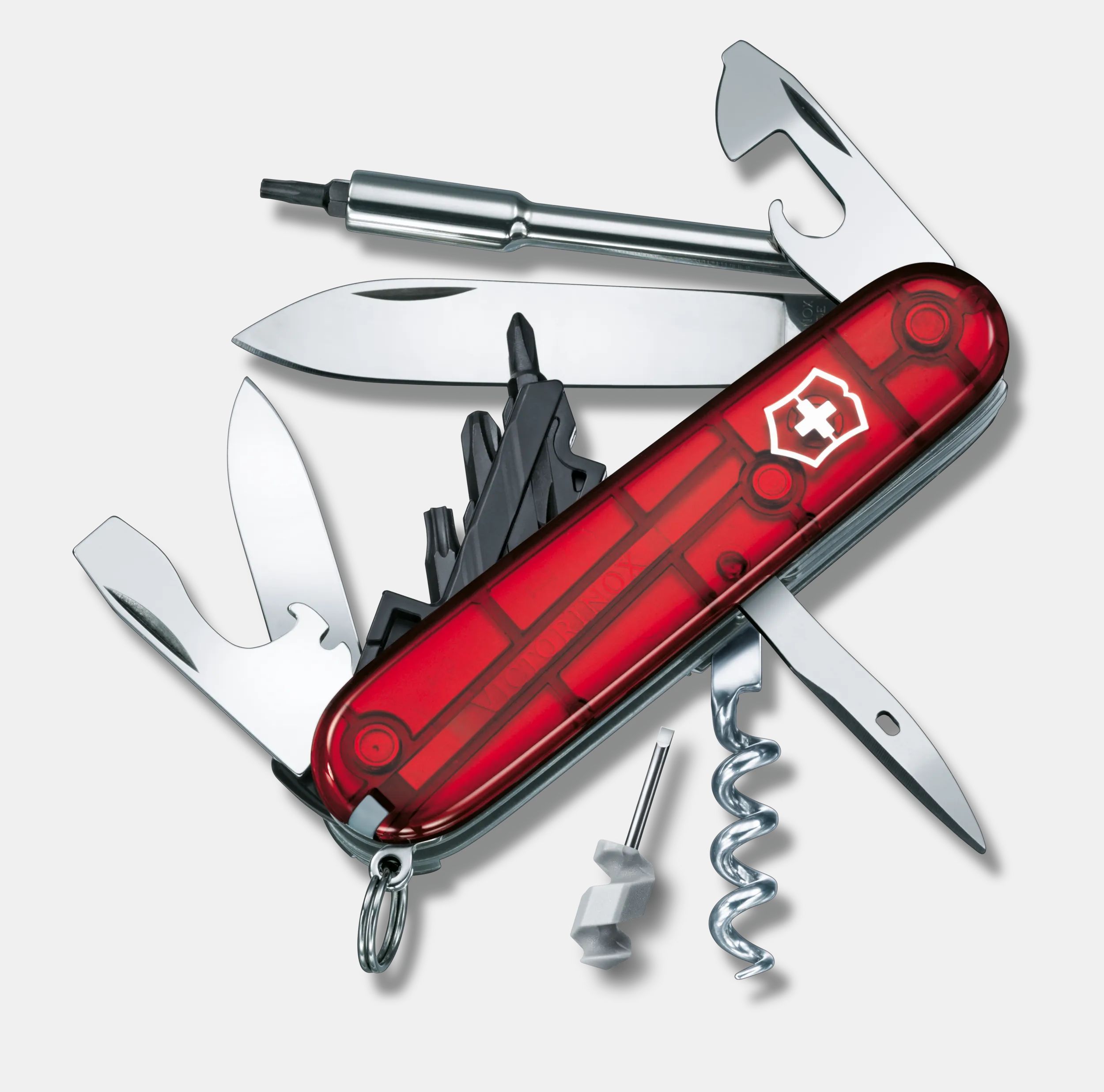 【人気投票 1~37位】ハイブランド人気ランキング！ Victorinox Cyber Tool S in red transparent - 1.7605.T バーベキュー・調理用品