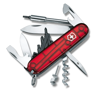 Victorinox, huntsman, coltellino svizzero (15 funzioni, forbici, seghetto  per l