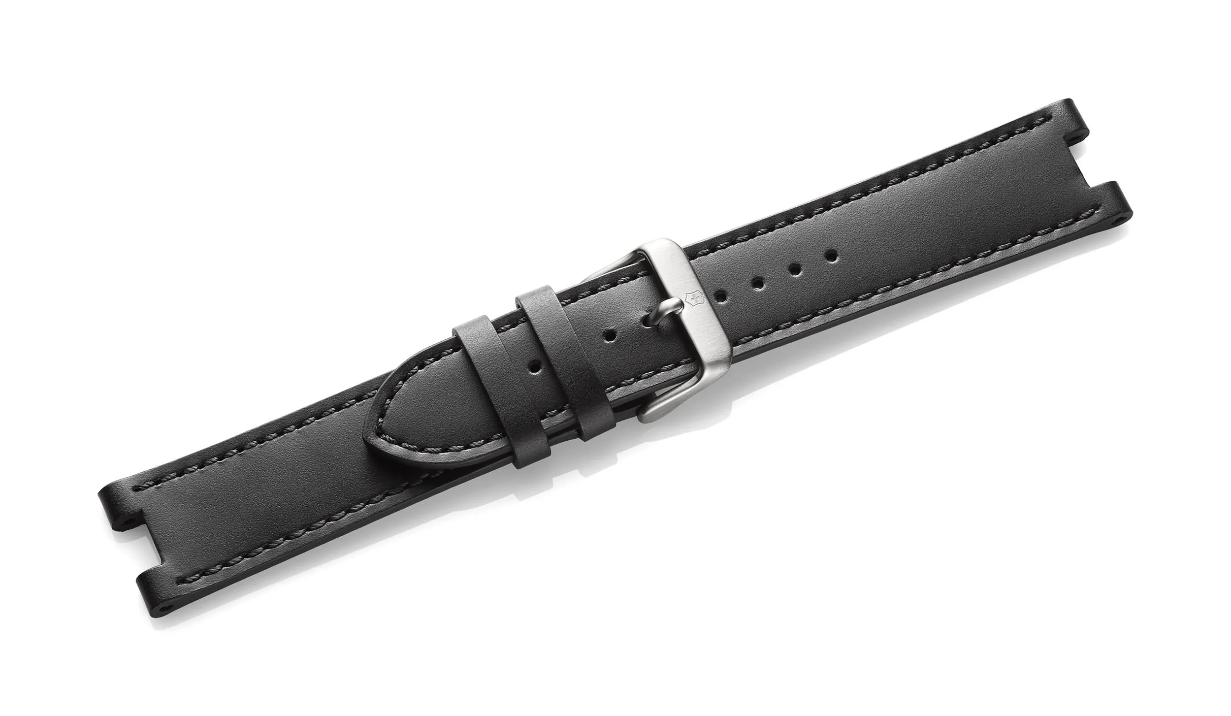 Victorinox Night Vision Black Leather Strap with Buckle in Night Vision Black Leather Strap with Buckle 005032