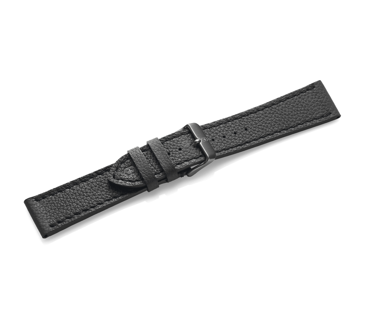 Black leather strap with buckle - null