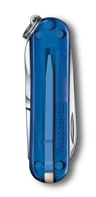 Victorinox Classic SD Translucent Blue Pocket Knife 58mm *No Logo* Too –