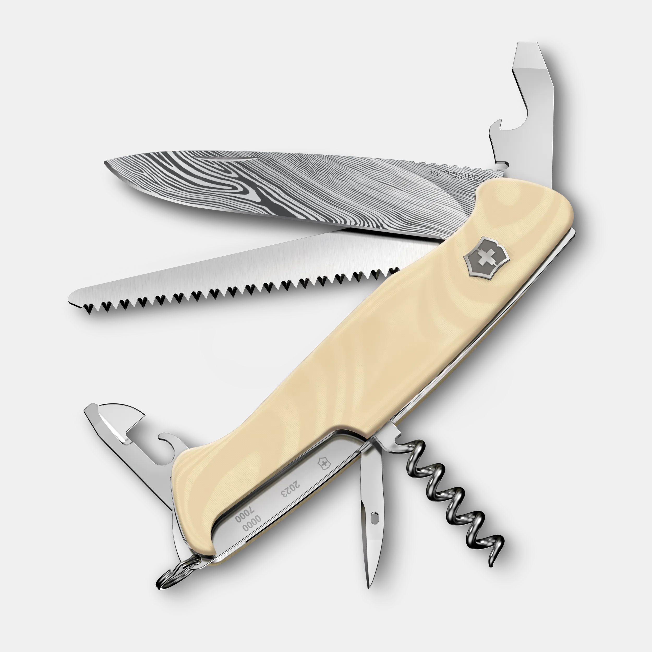 Victorinox Ranger 55 Mic Damast Limited Edition 2023 in beige 0.9561.J23