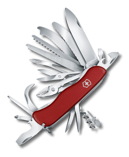 NAVAJA VICTORINOX SWISSCHAMP ROJA TRANSPARENTE 1.6795.T