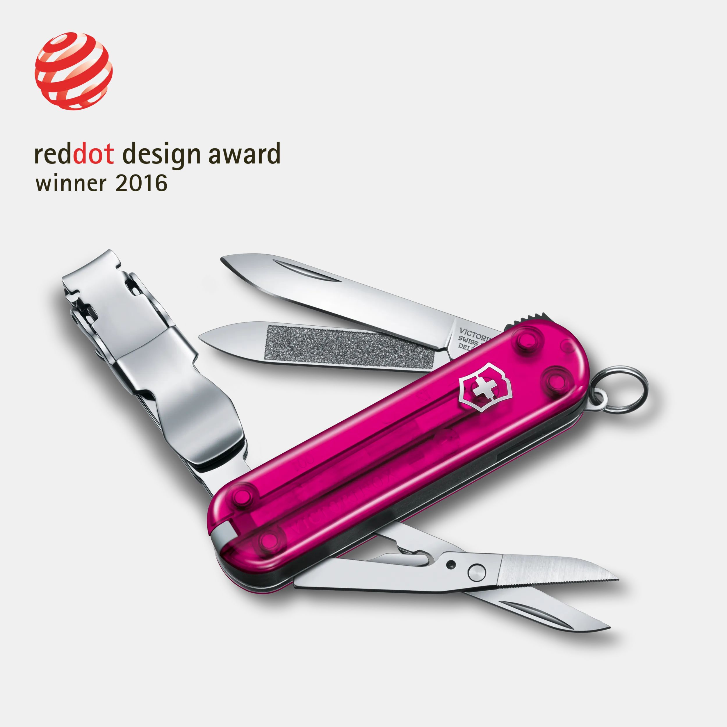 Victorinox Nail Clip 580 in pink transparent 0.6463.T5