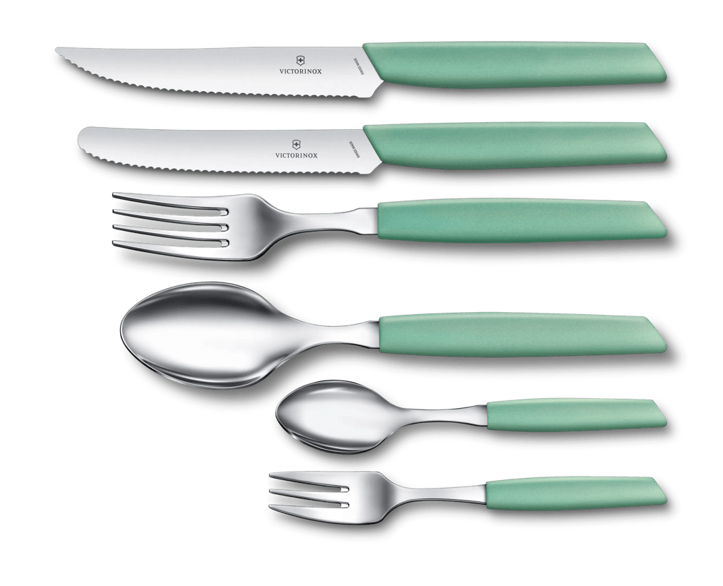 Victorinox Swiss Modern Table Fork in mint green 6.9036.0941