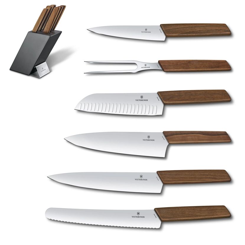 Swiss Modern Knife Block, 6 Pieces - null