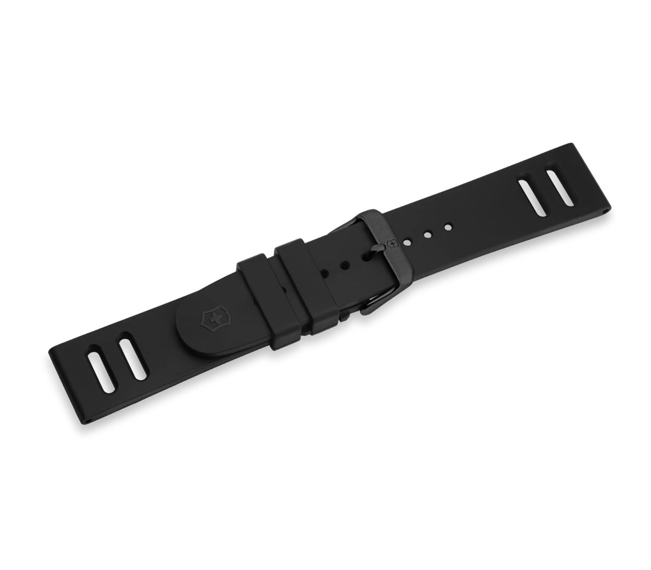 Black rubber strap with buckle - null