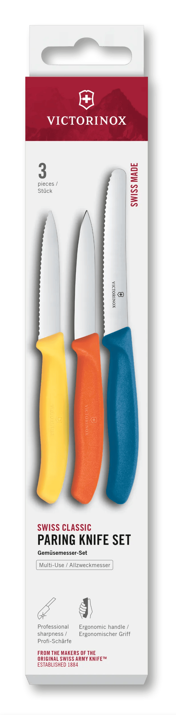 Swiss Classic Paring Knife Set, 3 Pieces Victorinox (USA) (Blue)
