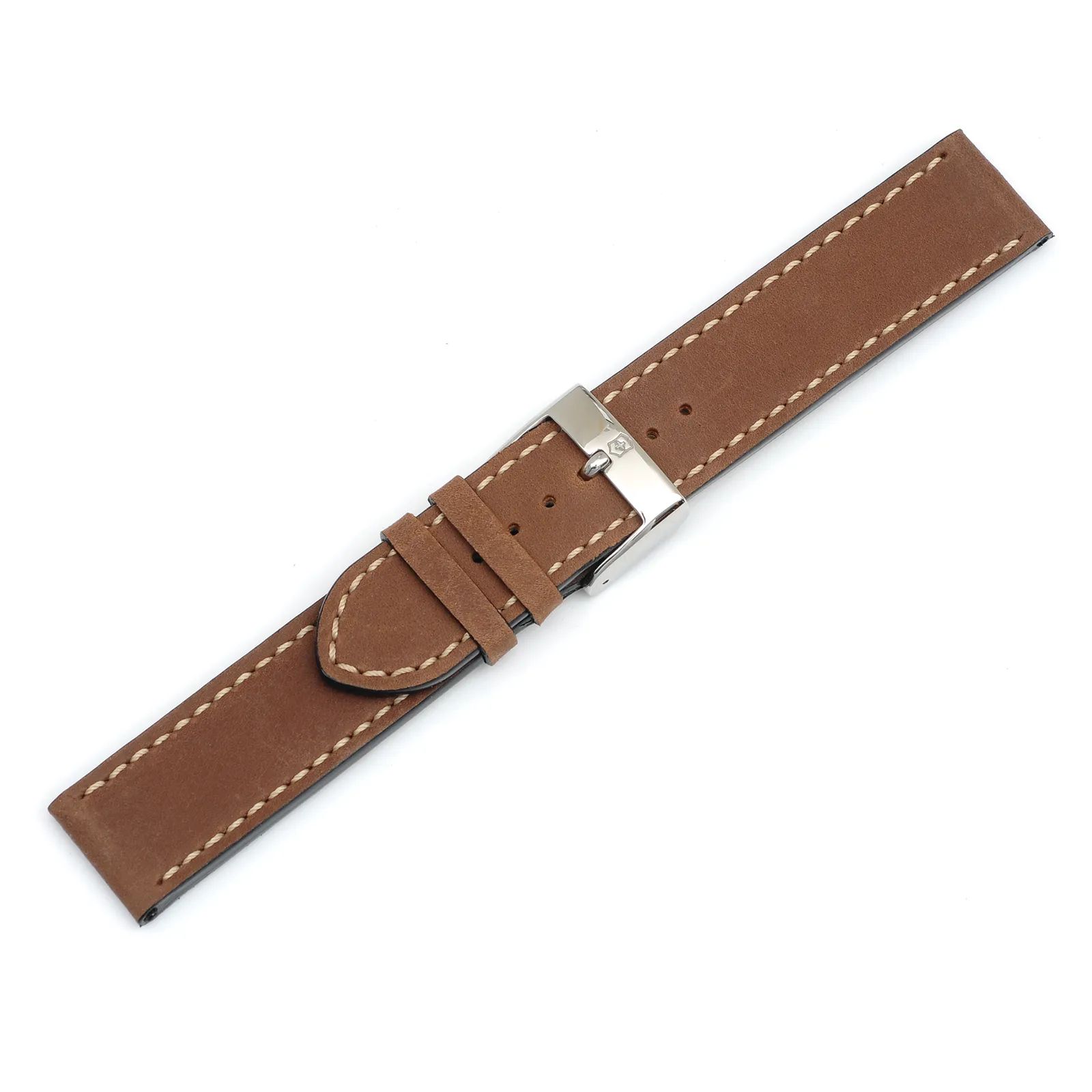 Officers 1884 Large - Brown Leather Strap with buckle - 20 mm - 001936