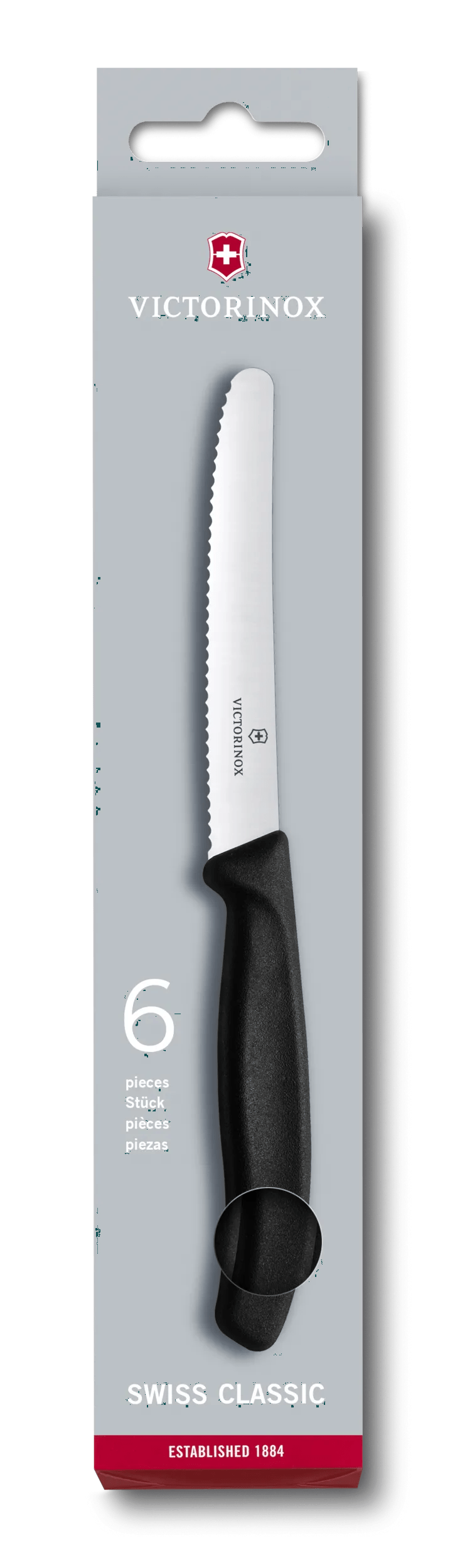 Cuchillo Mesa y Tomates Sierra Swiss Classic 11 cm Color Negro