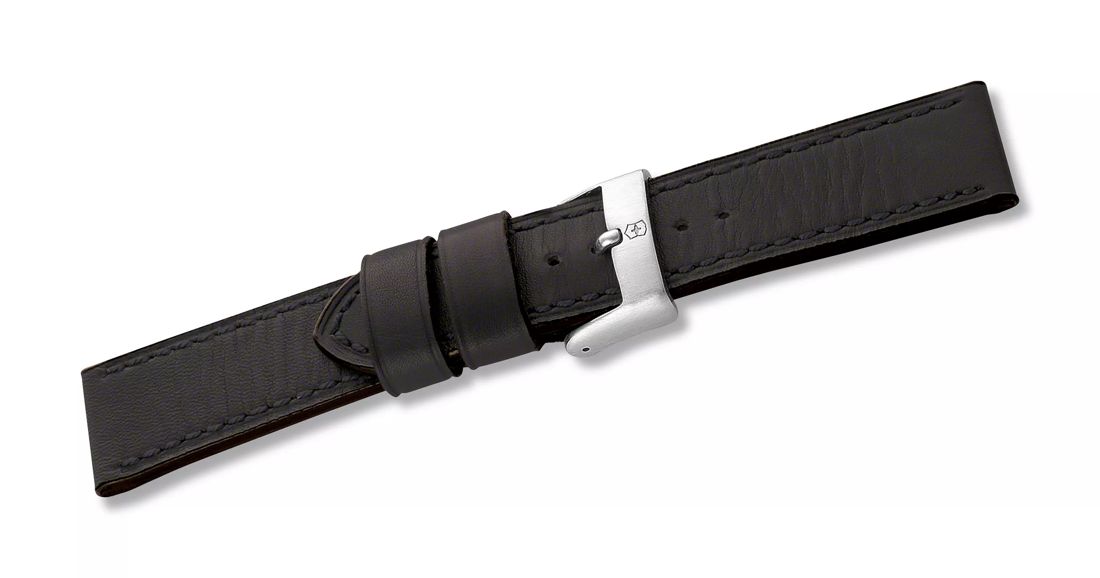 Black leather strap with buckle-004972