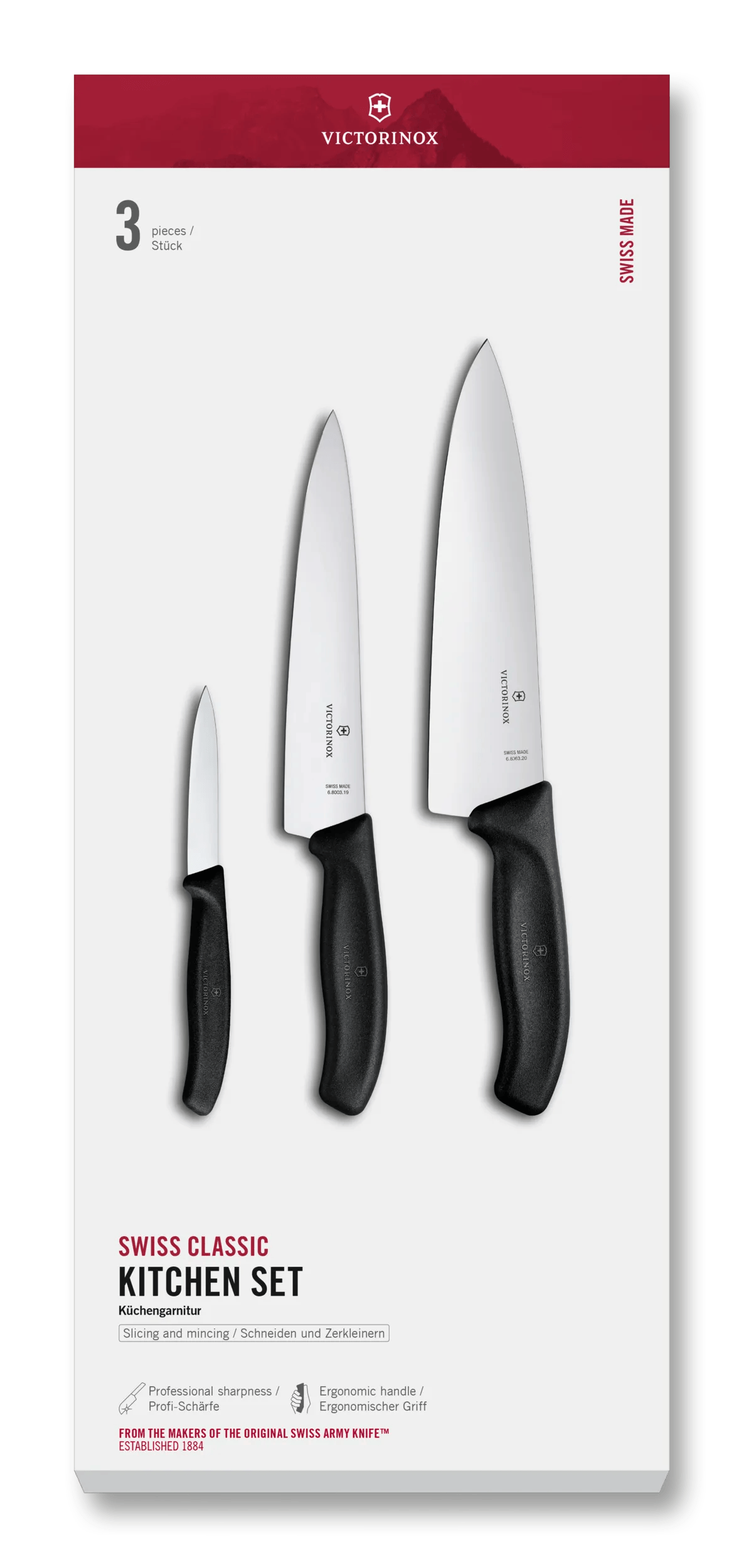 Swiss Classic Kitchen Set, 3 Pieces Victorinox (USA) (Black)
