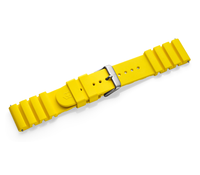 Yellow rubber strap with buckle-005329